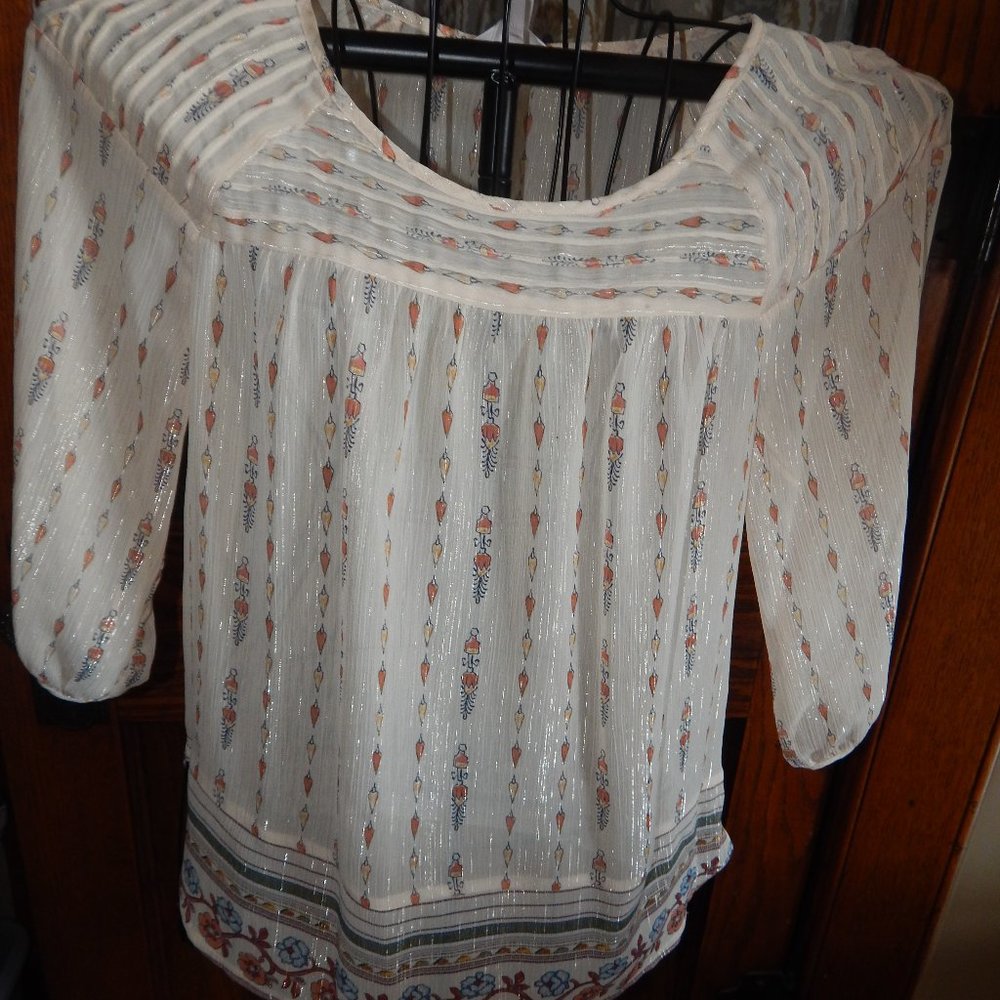 Ladies Lauren Conrad LC Blouse - Top - Shirt  ~~  Sheer  ~~ Size M